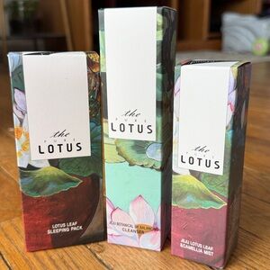 NIB The Pure Lotus Botanical Cleanser, Sleeping Pack & Mist Set